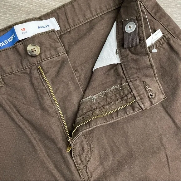 NWT Old Navy Brown Baggy Cargo Pants Boys Size 10 Plus - Picture 5 of 8